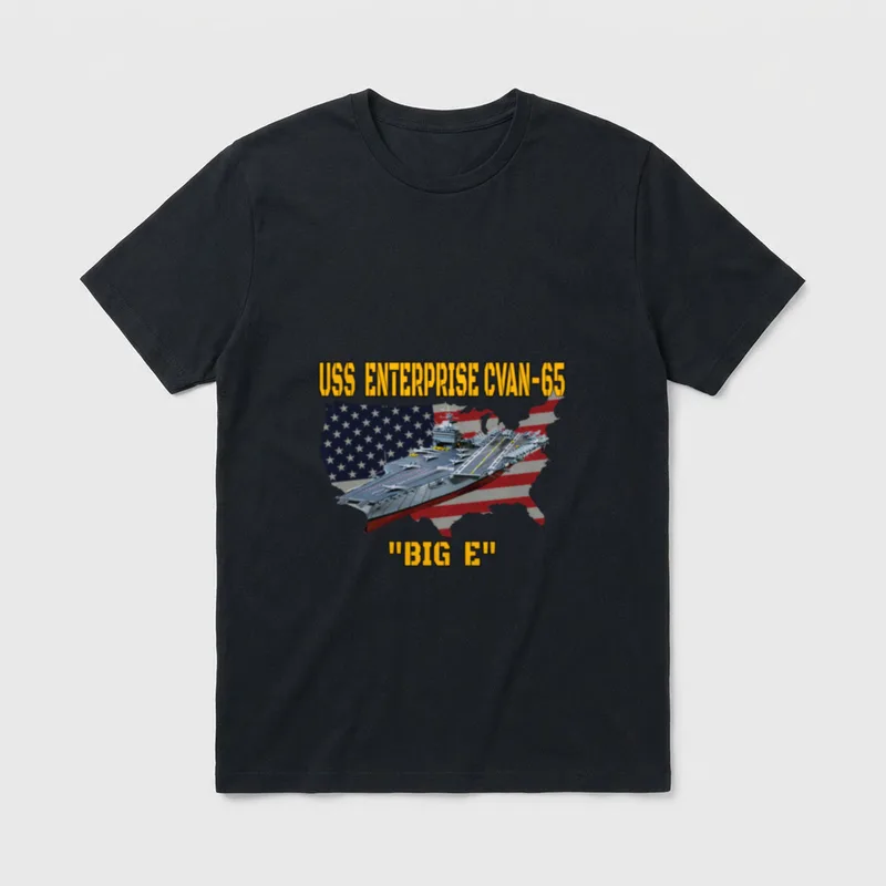 Aircraft Carrier USS Enterprise CVAN-65 Veterans T-Shirt – Classic T-Shirt in Black