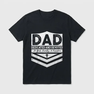 Military Dad Veteran Police T-Shirt – Classic T-Shirt in Black