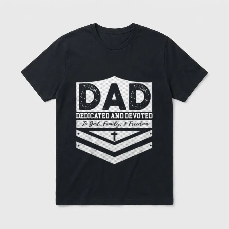 Military Dad Veteran Police T-Shirt – Classic T-Shirt in Black