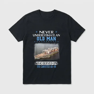 USS Canisteo AO-99 Veterans Day Father T-Shirt – Classic T-Shirt in Black