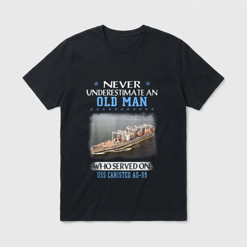USS Canisteo AO-99 Veterans Day Father T-Shirt – Classic T-Shirt in Black