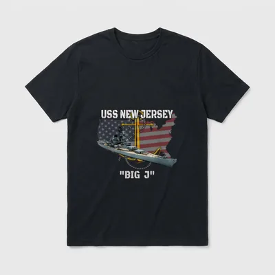 USS New Jersey BB-62 Battleship Day T-Shirt – Classic T-Shirt in Black