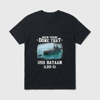 USS Bataan LHD-5 Veterans Day Father T-Shirt – Classic T-Shirt in Black