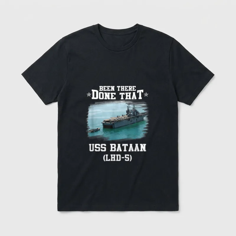 USS Bataan LHD-5 Veterans Day Father T-Shirt – Classic T-Shirt in Black