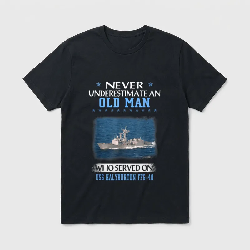 USS Halyburton FFG-40 Veterans Day Father T-Shirt – Classic T-Shirt in Black