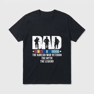 Dad a Korean War Veteran T-Shirt – Classic T-Shirt in Black