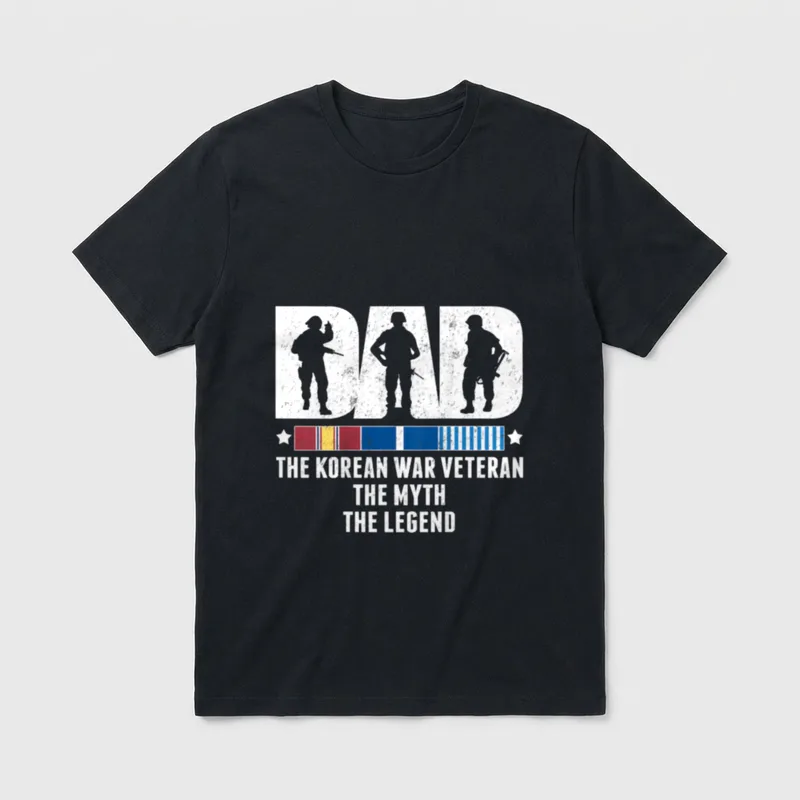 Dad a Korean War Veteran T-Shirt – Classic T-Shirt in Black