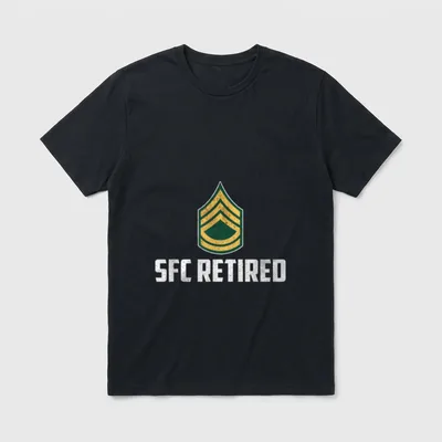 Sergeant First Class SFC Rank Veteran T-Shirt – Classic T-Shirt in Black