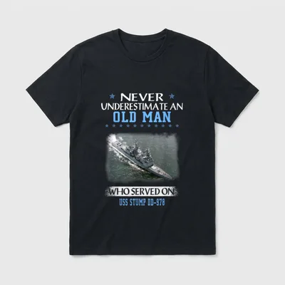 USS Stump DD-978 Destroyer Class Veterans T-Shirt – Classic T-Shirt in Black