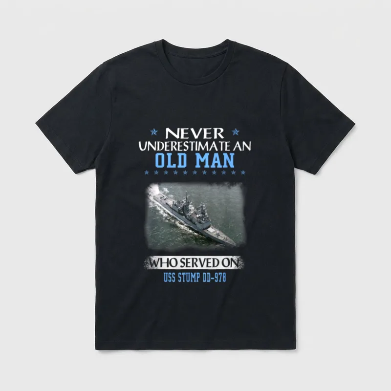 USS Stump DD-978 Destroyer Class Veterans T-Shirt – Classic T-Shirt in Black