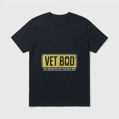Knee Pain Veteran Joke T-Shirt – Classic T-Shirt in Black