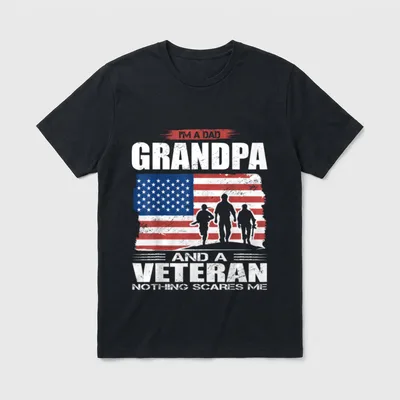 US Flag I M Dad Grandpa T-Shirt – Classic T-Shirt in Black