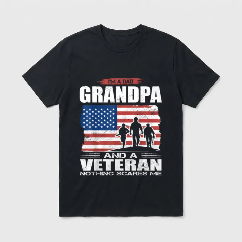 US Flag I M Dad Grandpa T-Shirt – Classic T-Shirt in Black