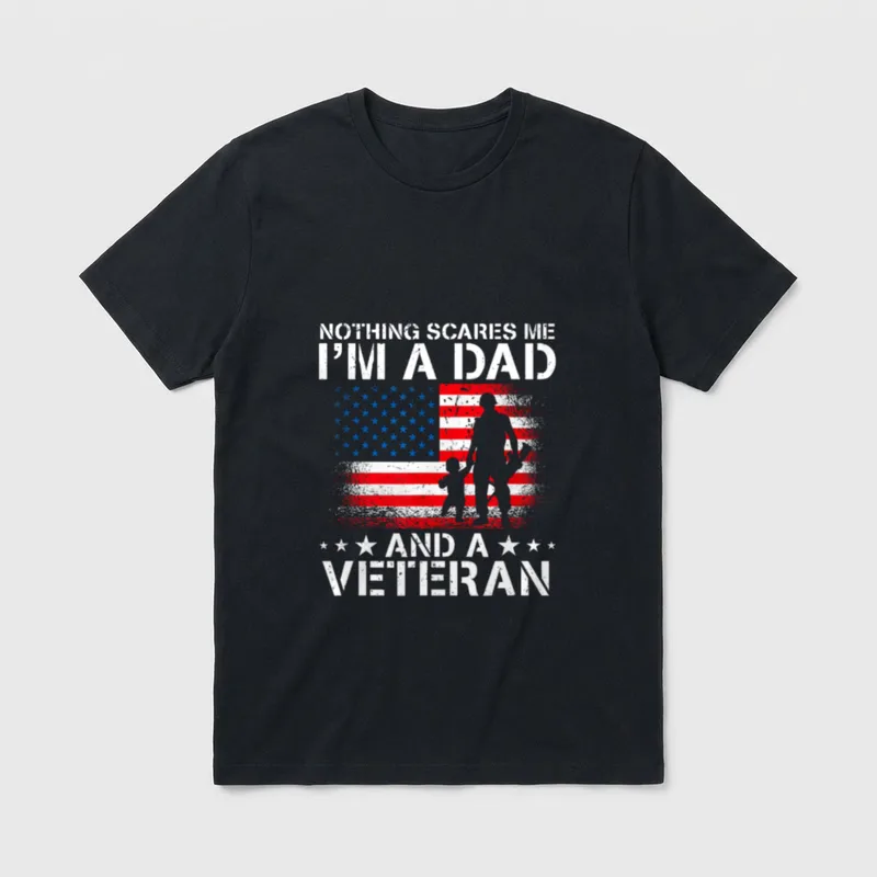 I'm a Dad and Veteran Scares T-Shirt – Classic T-Shirt in Black
