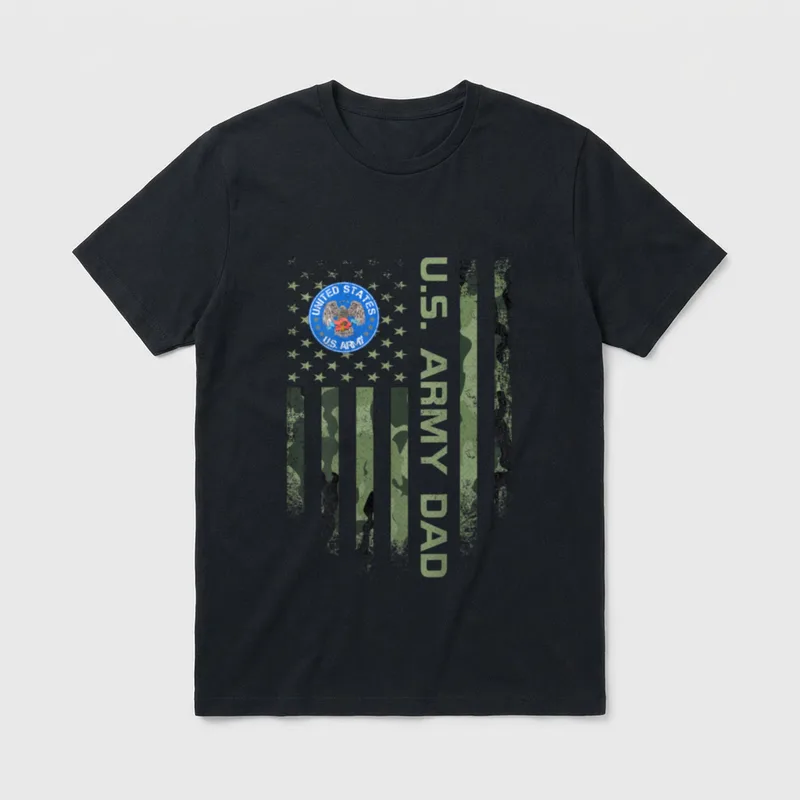 American Flag Proud US Army USA T-Shirt – Classic T-Shirt in Black