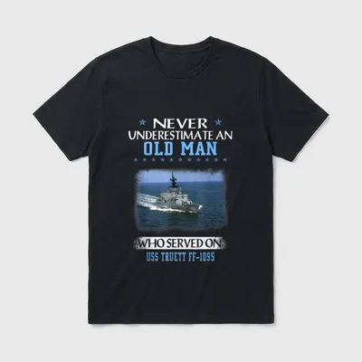 USS Truett FF-1095 Veterans Day Father T-Shirt – Classic T-Shirt in Black