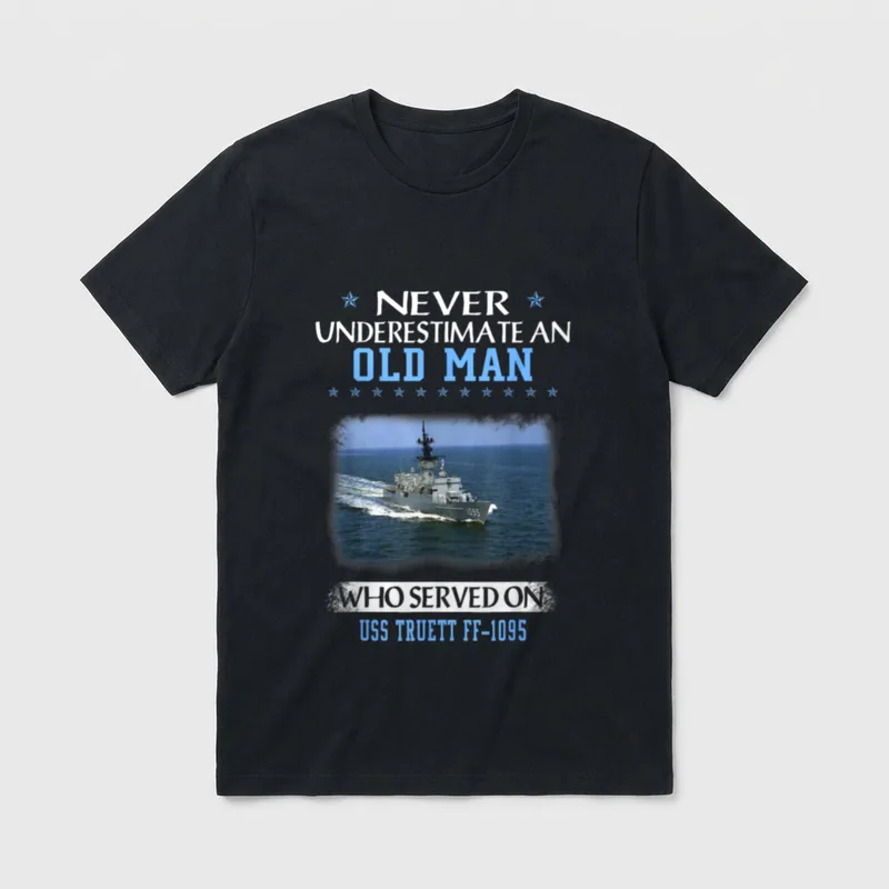 USS Truett FF-1095 Veterans Day Father T-Shirt – Classic T-Shirt in Black