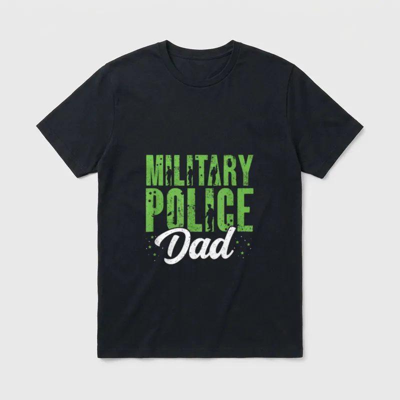 Military Police Dad Law Enforcement Veteran T-Shirt – Classic T-Shirt in Black