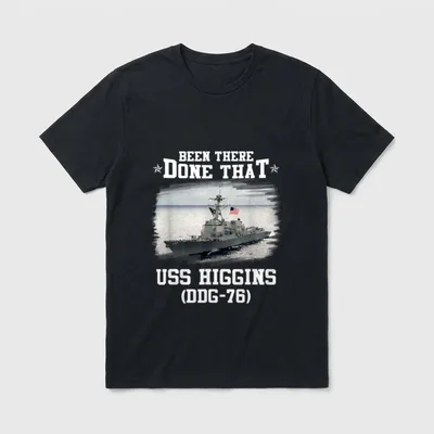 USS Higgins DDG-76 Veterans Day Father T-Shirt – Classic T-Shirt in Black