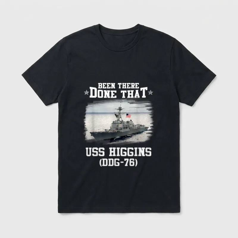 USS Higgins DDG-76 Veterans Day Father T-Shirt – Classic T-Shirt in Black