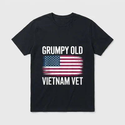 Vet USA Flag Veterans Day Dad T-Shirt – Classic T-Shirt in Black