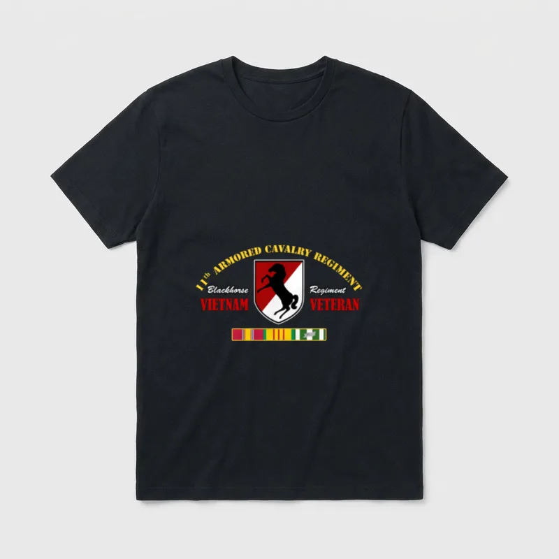 11th Armored Cavalry Regiment Vietnam Veteran T-Shirt – Classic T-Shirt in Black