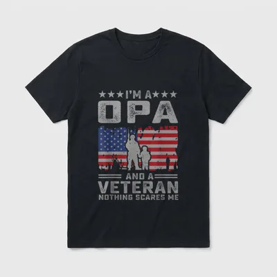 I'm a Opa and Veteran Nothing T-Shirt – Classic T-Shirt in Black
