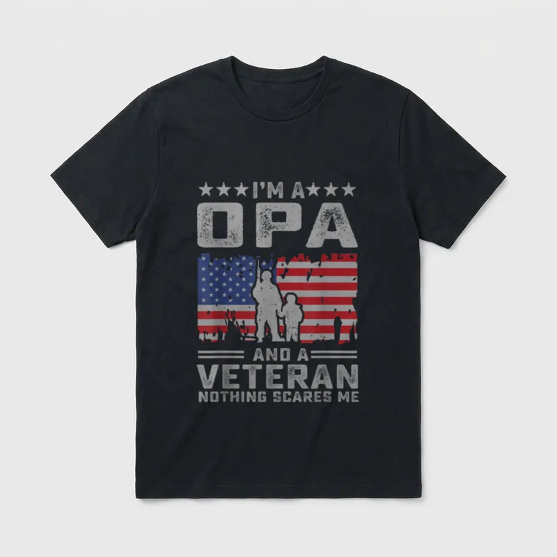 I'm a Opa and Veteran Nothing T-Shirt – Classic T-Shirt in Black