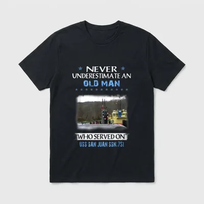 USS San Juan SSN-751 Submarine Veterans T-Shirt – Classic T-Shirt in Black