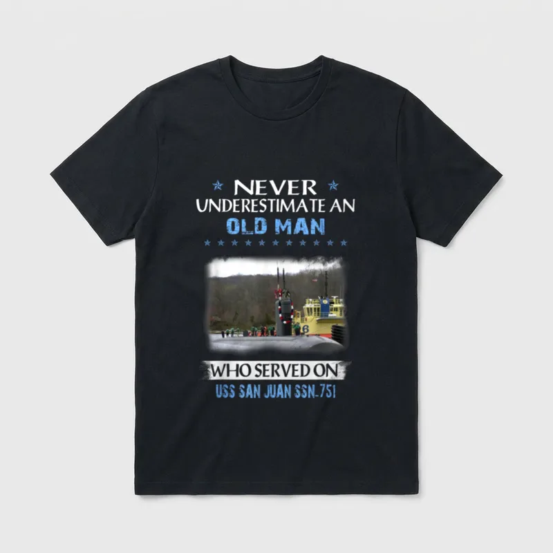 USS San Juan SSN-751 Submarine Veterans T-Shirt – Classic T-Shirt in Black