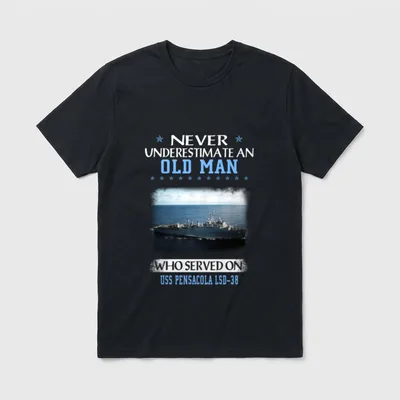 USS Pensacola LSD-38 Veterans Day Father T-Shirt – Classic T-Shirt in Black