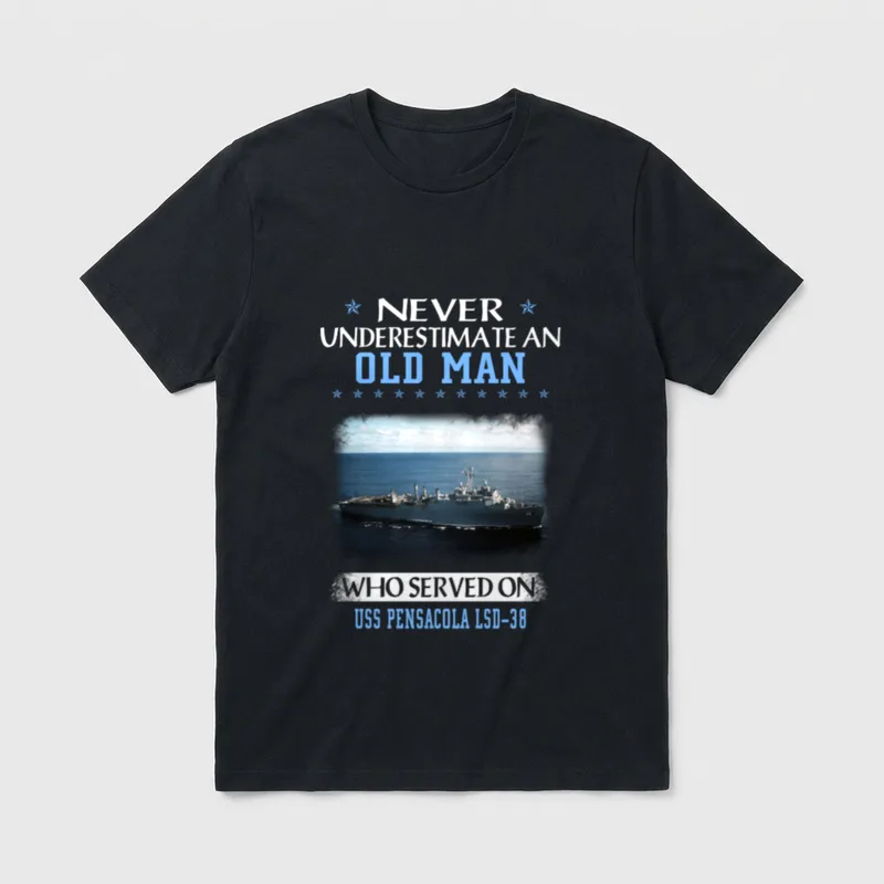 USS Pensacola LSD-38 Veterans Day Father T-Shirt – Classic T-Shirt in Black