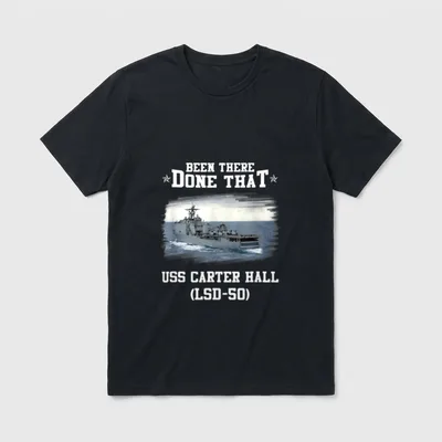 USS Carter Hall LSD-50 Veterans Day T-Shirt – Classic T-Shirt in Black
