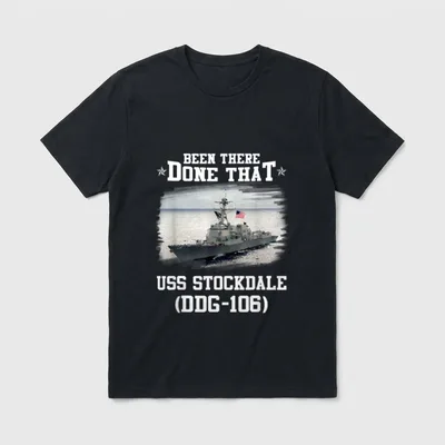 USS Stockdale DDG-106 Destroyer Class Veterans T-Shirt – Classic T-Shirt in Black