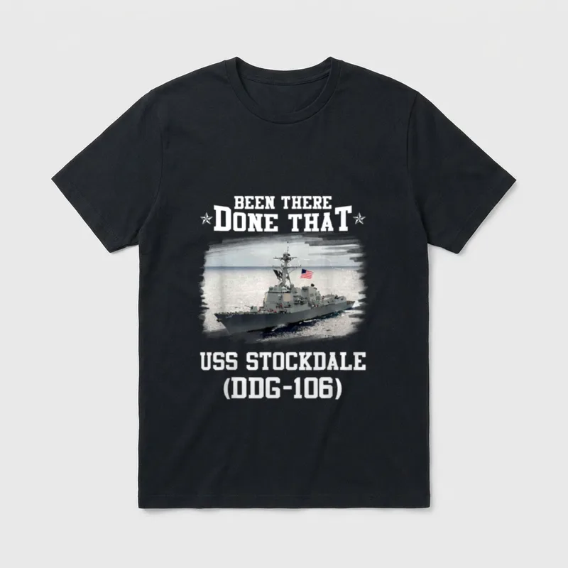 USS Stockdale DDG-106 Destroyer Class Veterans T-Shirt – Classic T-Shirt in Black