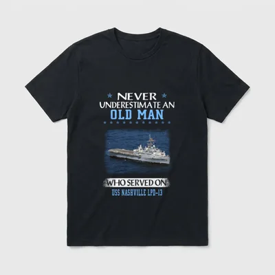 USS Nashville LPD-13 Veterans Day Father T-Shirt – Classic T-Shirt in Black