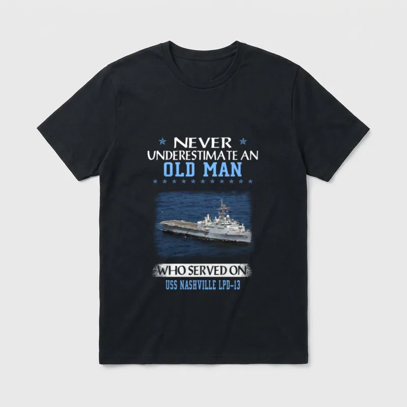 USS Nashville LPD-13 Veterans Day Father T-Shirt – Classic T-Shirt in Black