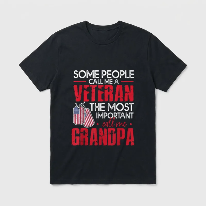 Funny Veteran Important T-Shirt – Classic T-Shirt in Black