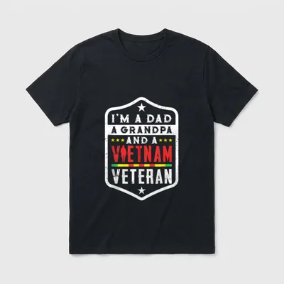 Veteran Dad Grandpa Vietnam Honorable T-Shirt – Classic T-Shirt in Black