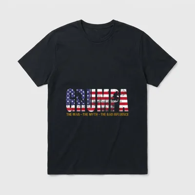 Veteran Grumpa the Man Myth Bad T-Shirt – Classic T-Shirt in Black