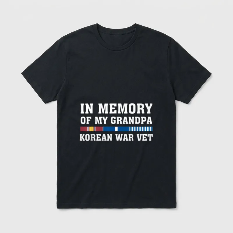 In Memory of My Grandpa Korean T-Shirt – Classic T-Shirt in Black
