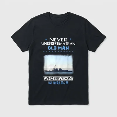 USS Preble DDG-88 Destroyer Class Veterans T-Shirt – Classic T-Shirt in Black