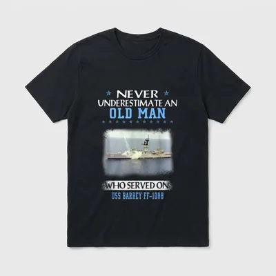 USS Barbey FF-1088 Veterans Day Father T-Shirt – Classic T-Shirt in Black