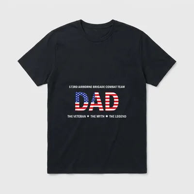 173Rd Airborne Brigade Combat Team Dad T-Shirt – Classic T-Shirt in Black