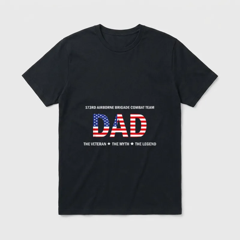 173Rd Airborne Brigade Combat Team Dad T-Shirt – Classic T-Shirt in Black