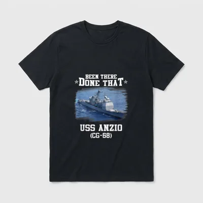 Anzio CG-68 Ticonderoga Class Cruiser Veteran T-Shirt – Classic T-Shirt in Black