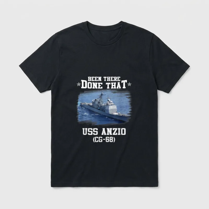 Anzio CG-68 Ticonderoga Class Cruiser Veteran T-Shirt – Classic T-Shirt in Black
