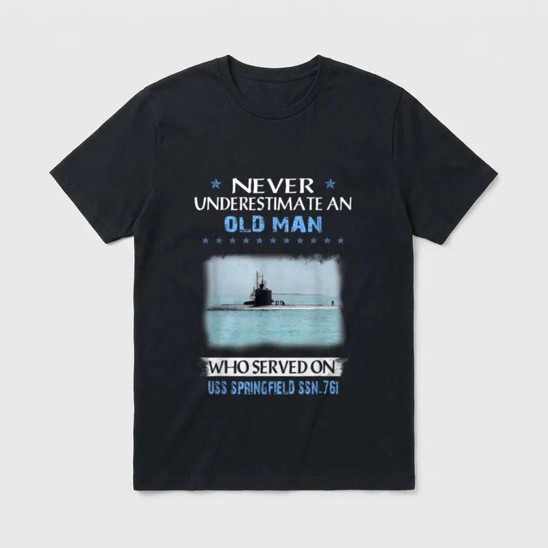 USS Springfield SSN-761 Submarine Veterans Day T-Shirt – Classic T-Shirt in Black