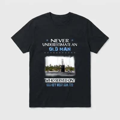 USS Key West SSN-722 Submarine Veterans T-Shirt – Classic T-Shirt in Black