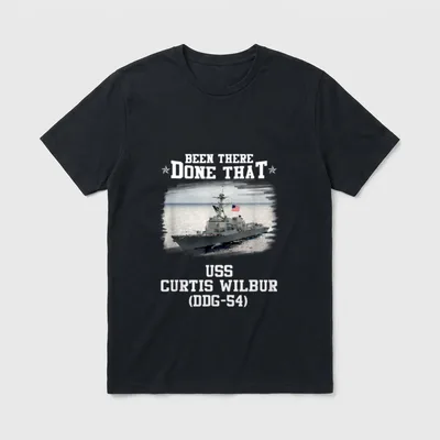 Curtis Wilbur DDG-54 Destroyer Class Veteran T-Shirt – Classic T-Shirt in Black